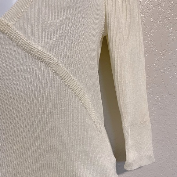 Express Wrap Front V Neck Top | Size L - Picture 3 of 7